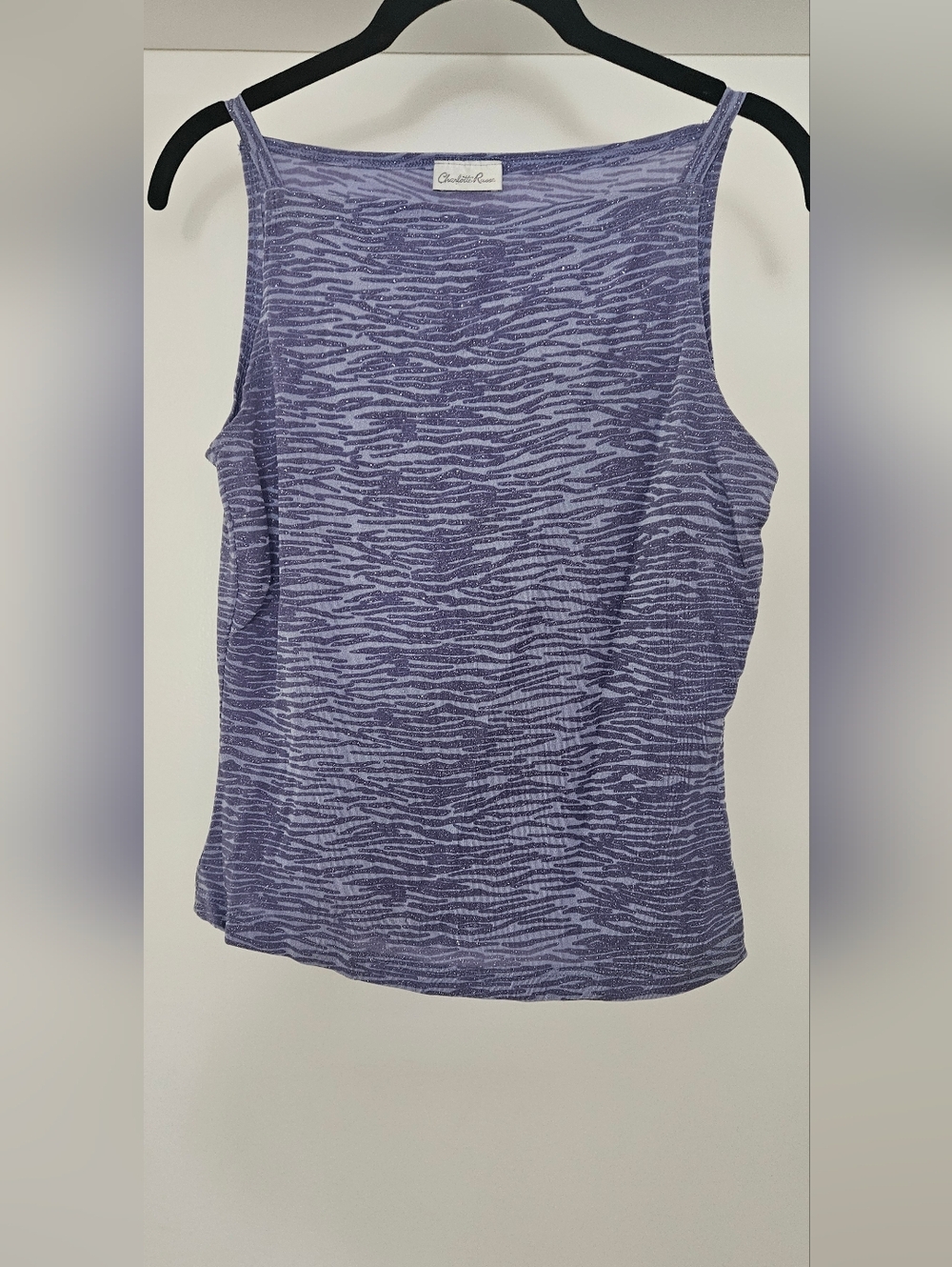 Sparkly Lavender Zebra-Print Tank, Charlotte Russe